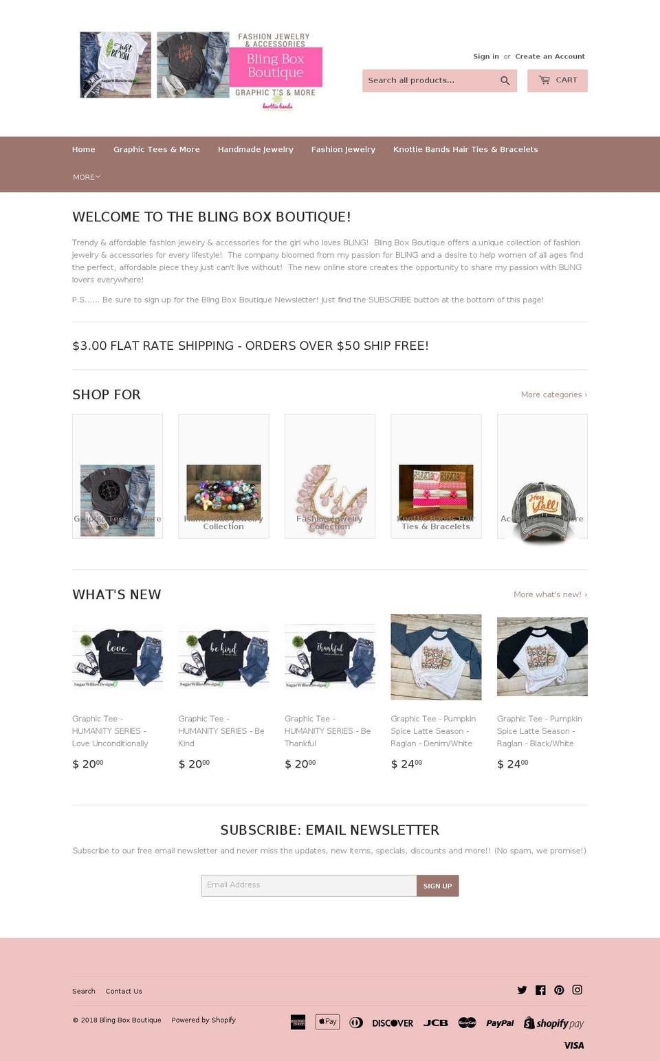 blingboxshop.com — Shopify storefront screenshot