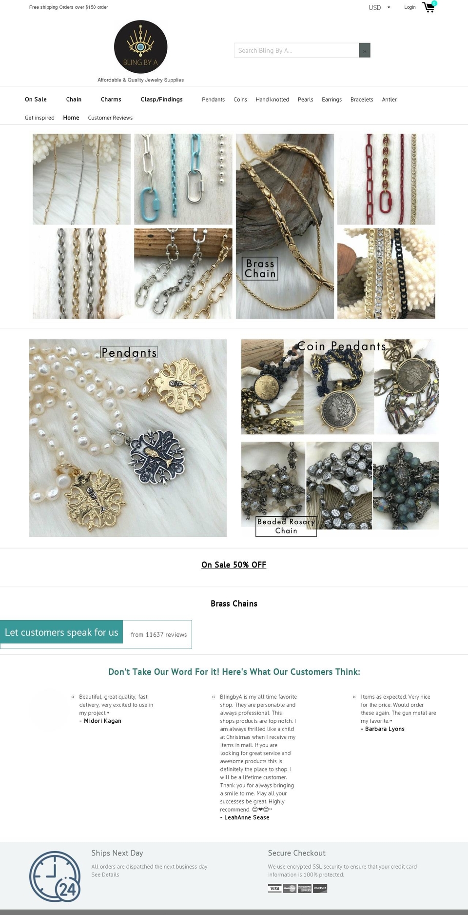 blingbya.com shopify website screenshot