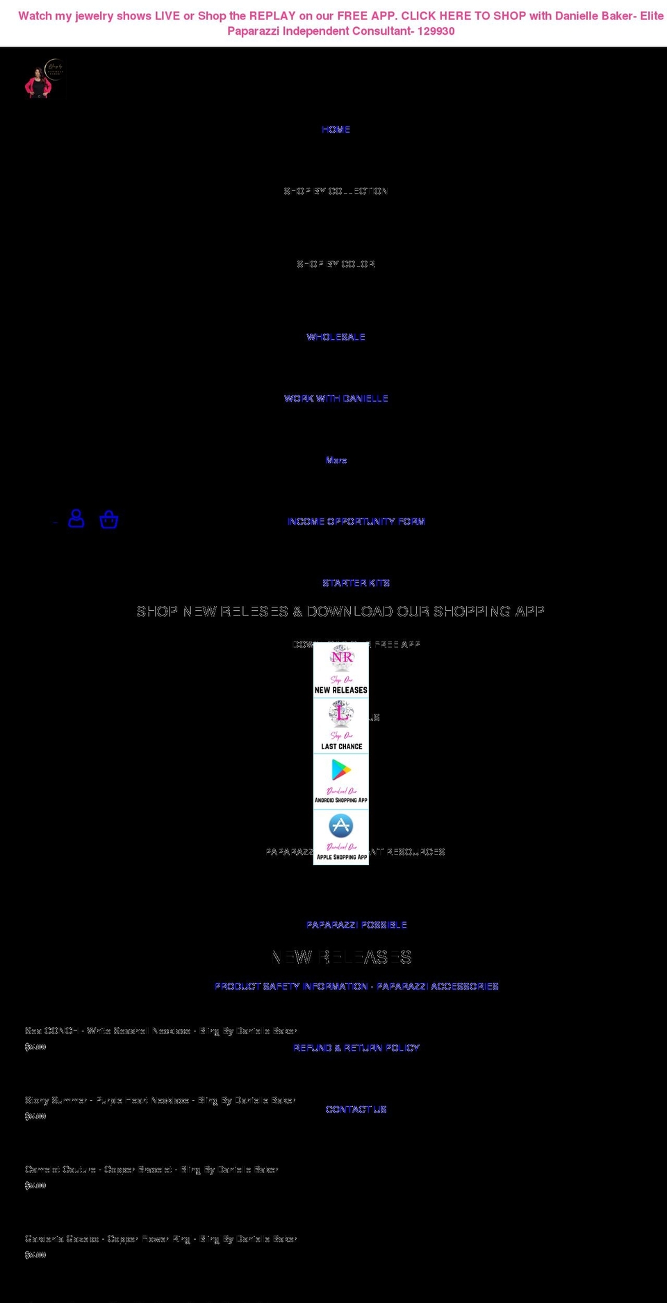 blingbydanielle.com shopify website screenshot