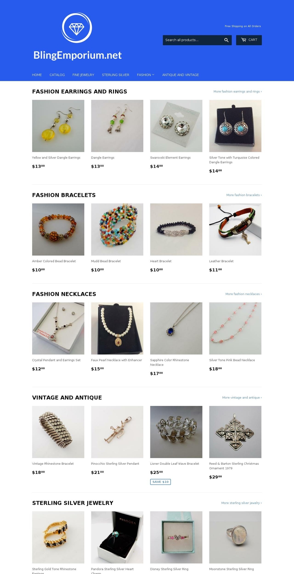 blingemporium.net shopify website screenshot