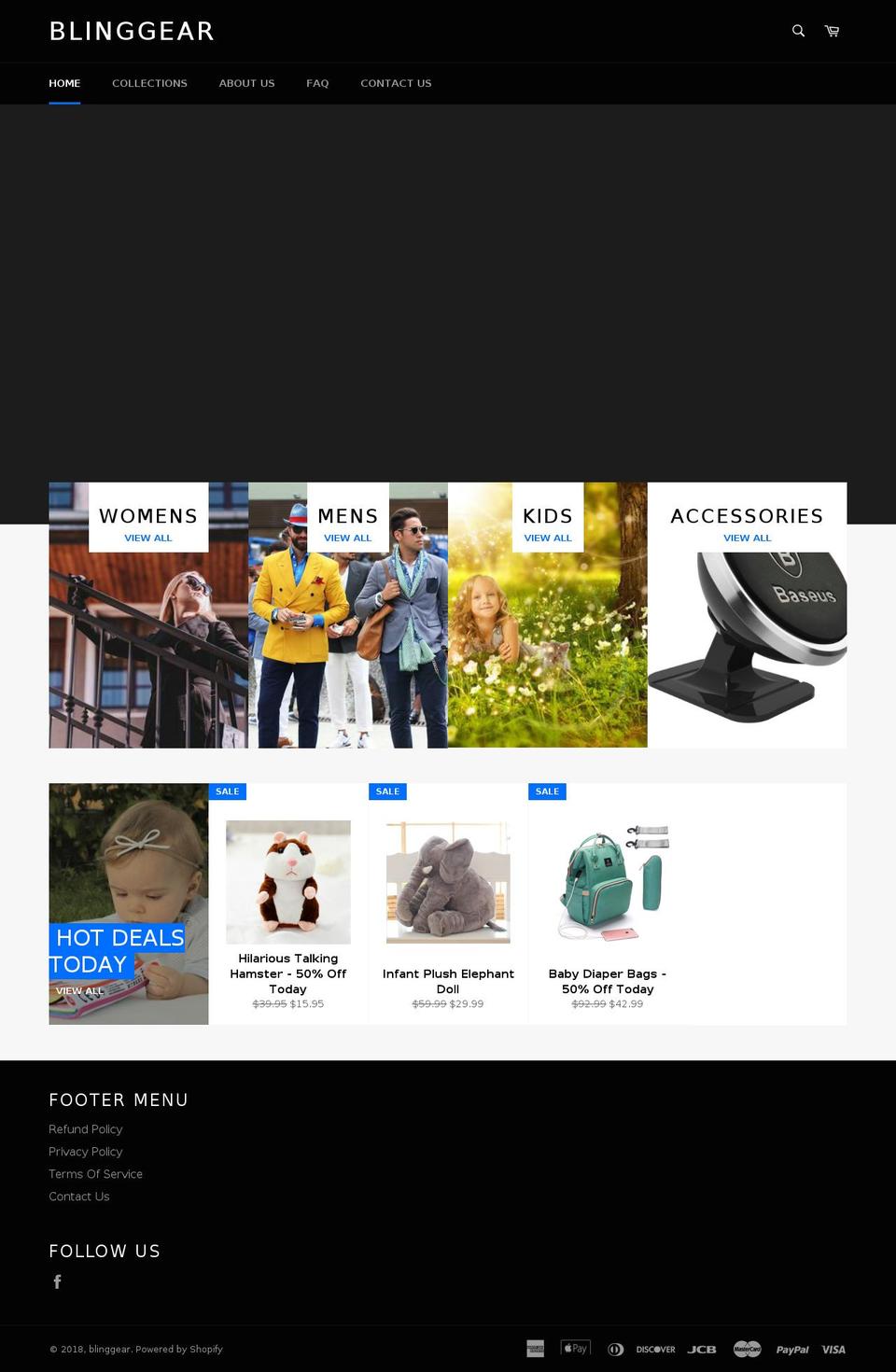 blinggears.com — Shopify storefront screenshot
