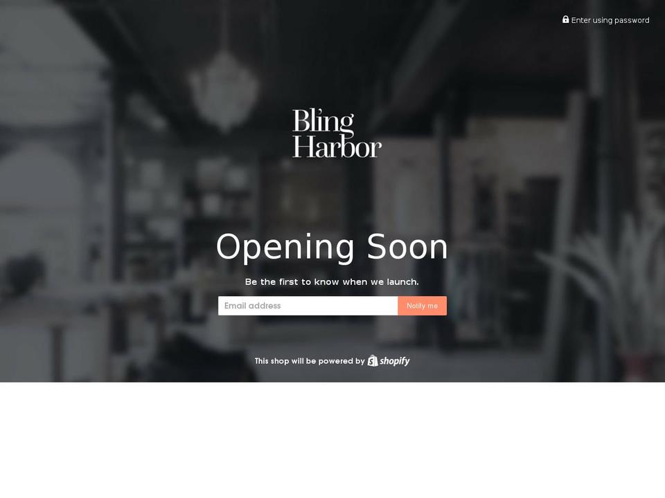 blingharbor.com — Shopify storefront screenshot
