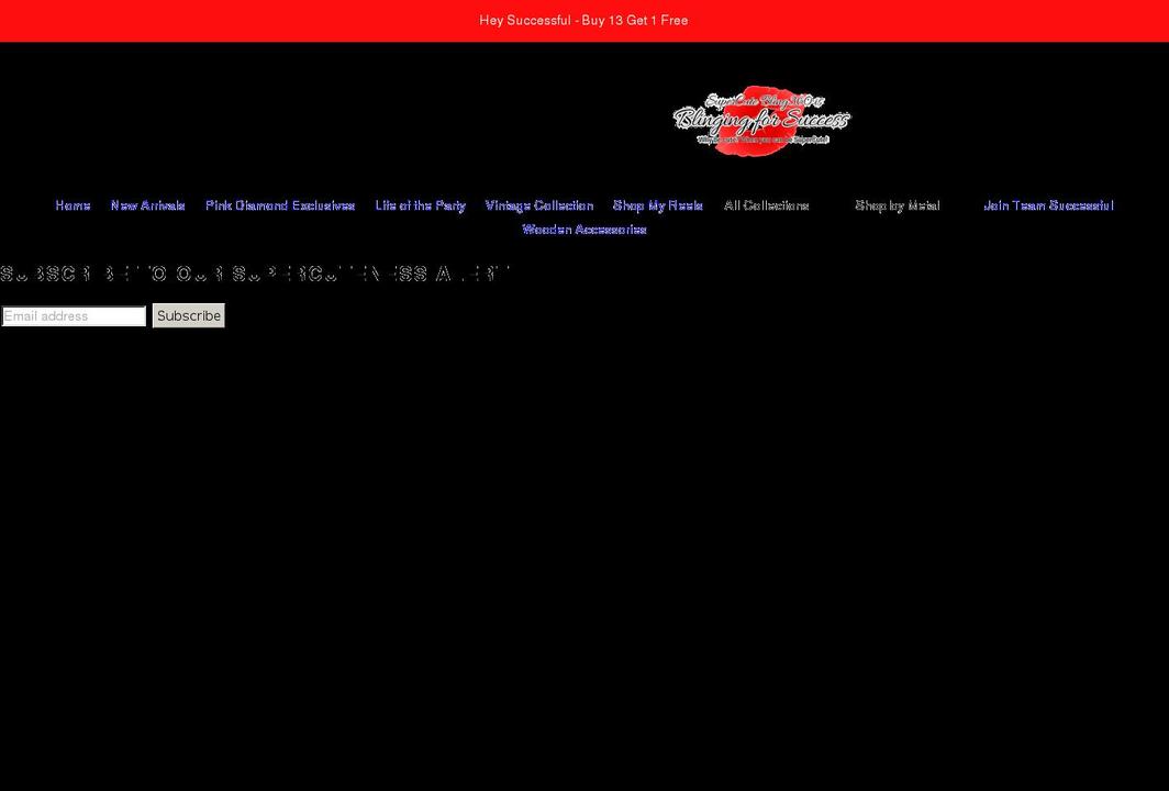blingingforsuccess.com shopify website screenshot
