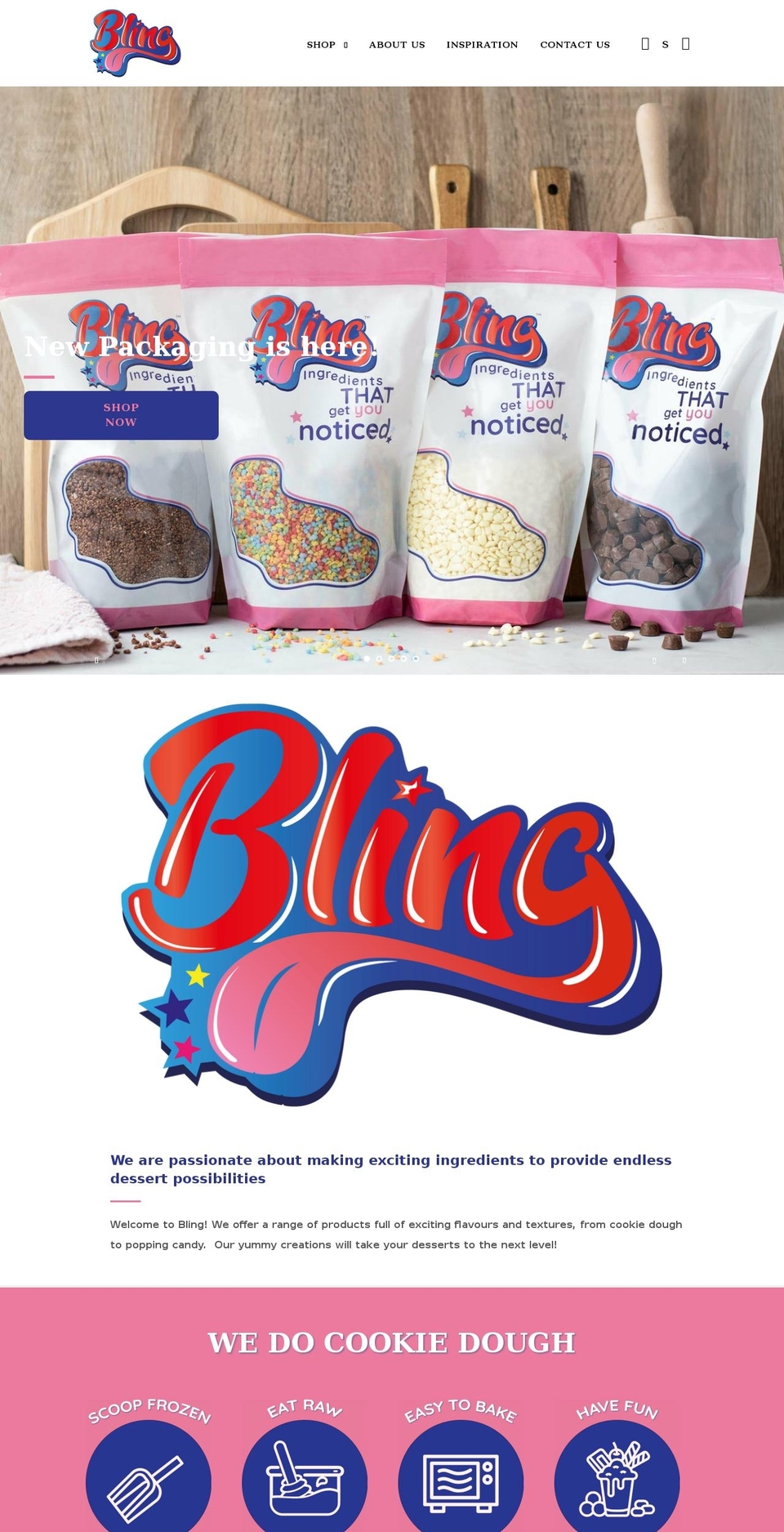 blingingredients.com shopify website screenshot