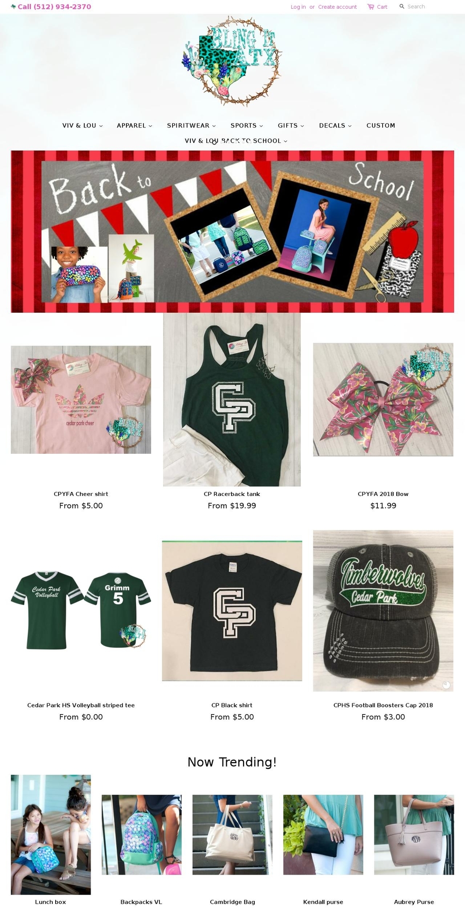 blingitatx.com shopify website screenshot