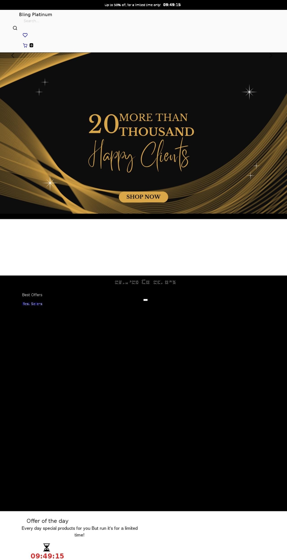 blingplatinum.com shopify website screenshot