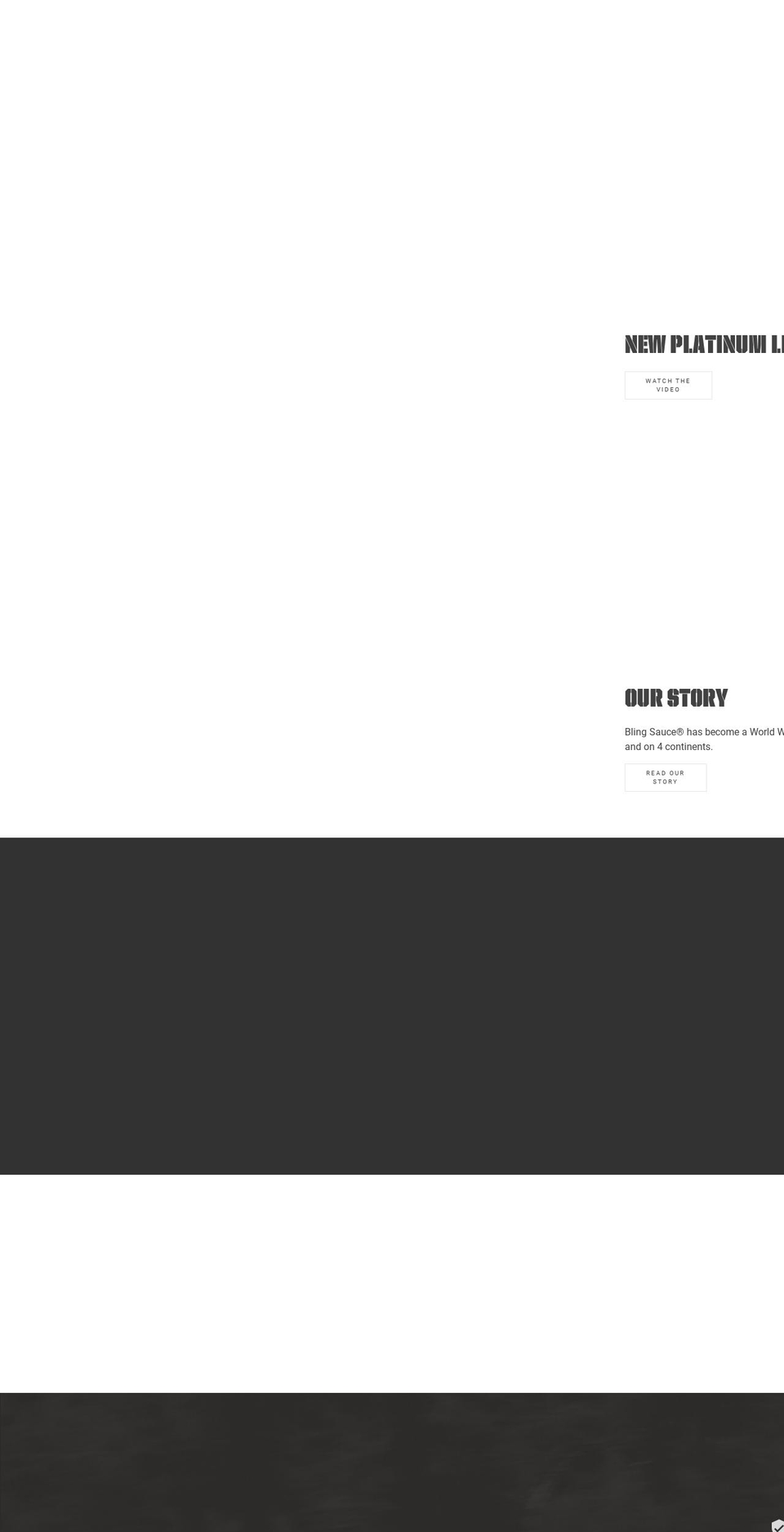 blingsauce.com shopify website screenshot
