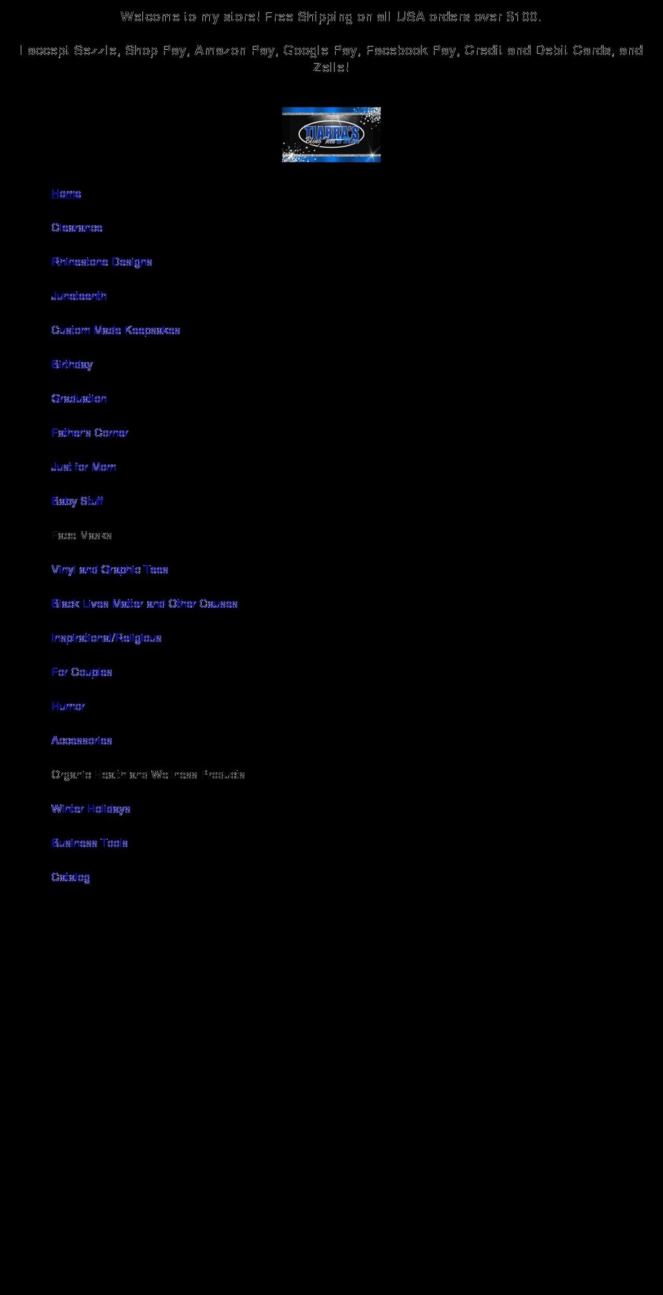 blingteesandmore.com shopify website screenshot