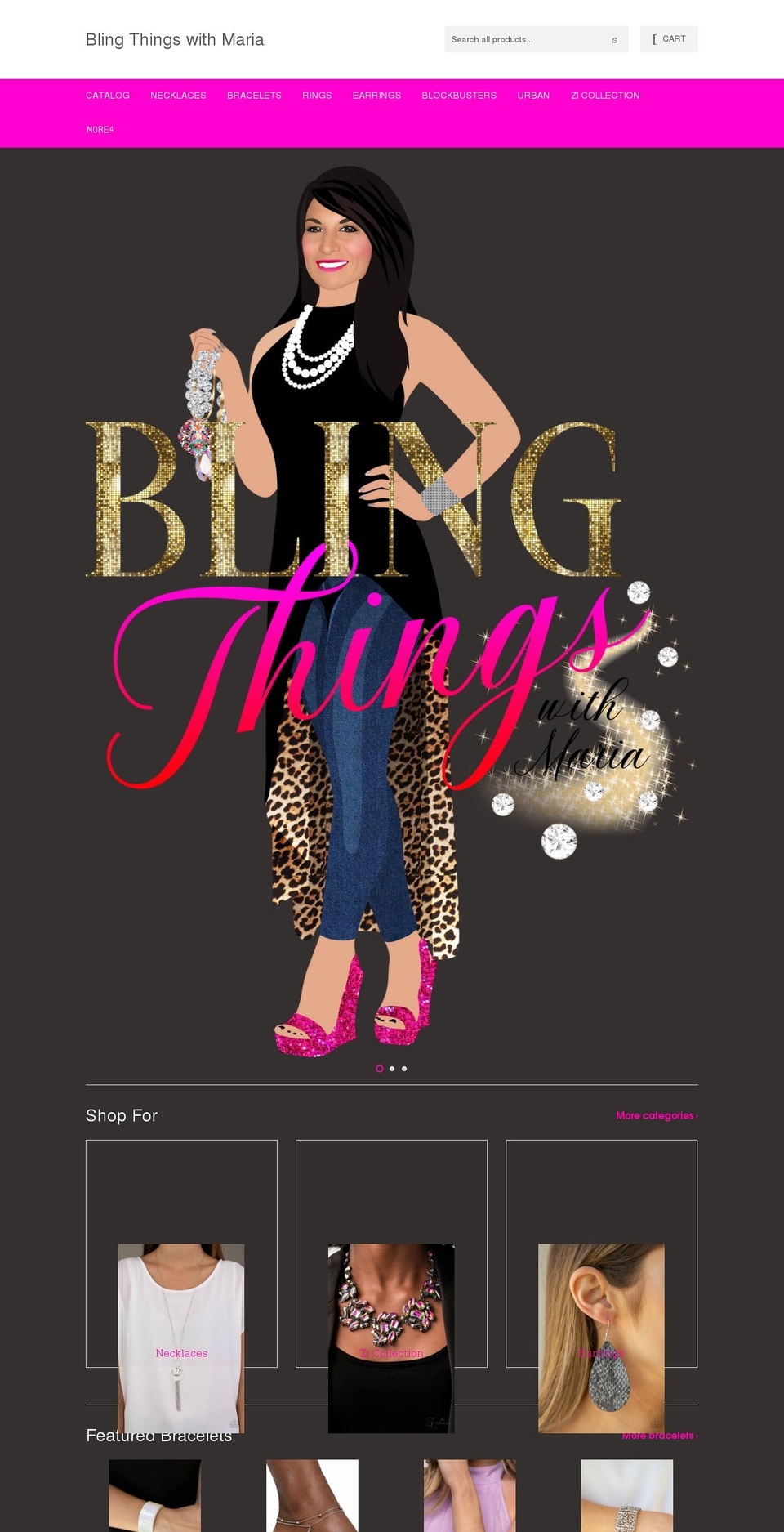 blingthingswithmaria.com shopify website screenshot