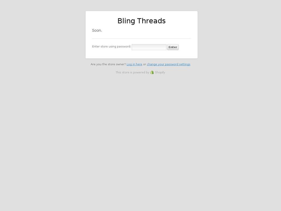 blingthreads.com shopify website screenshot