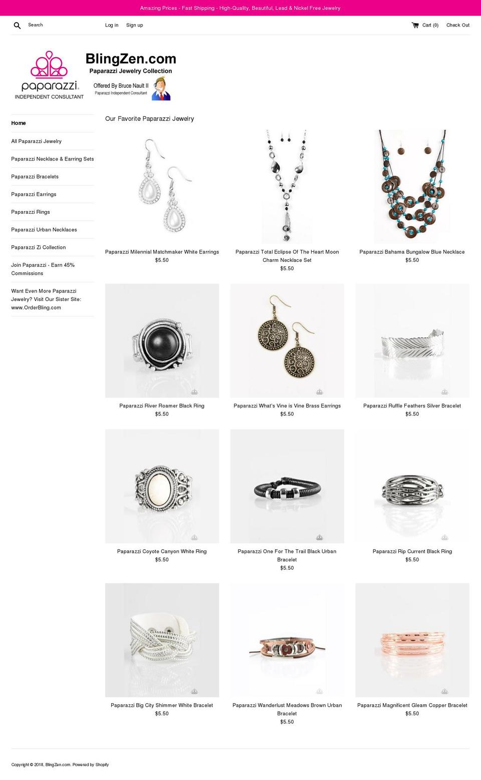 blingzen.com — Shopify storefront screenshot