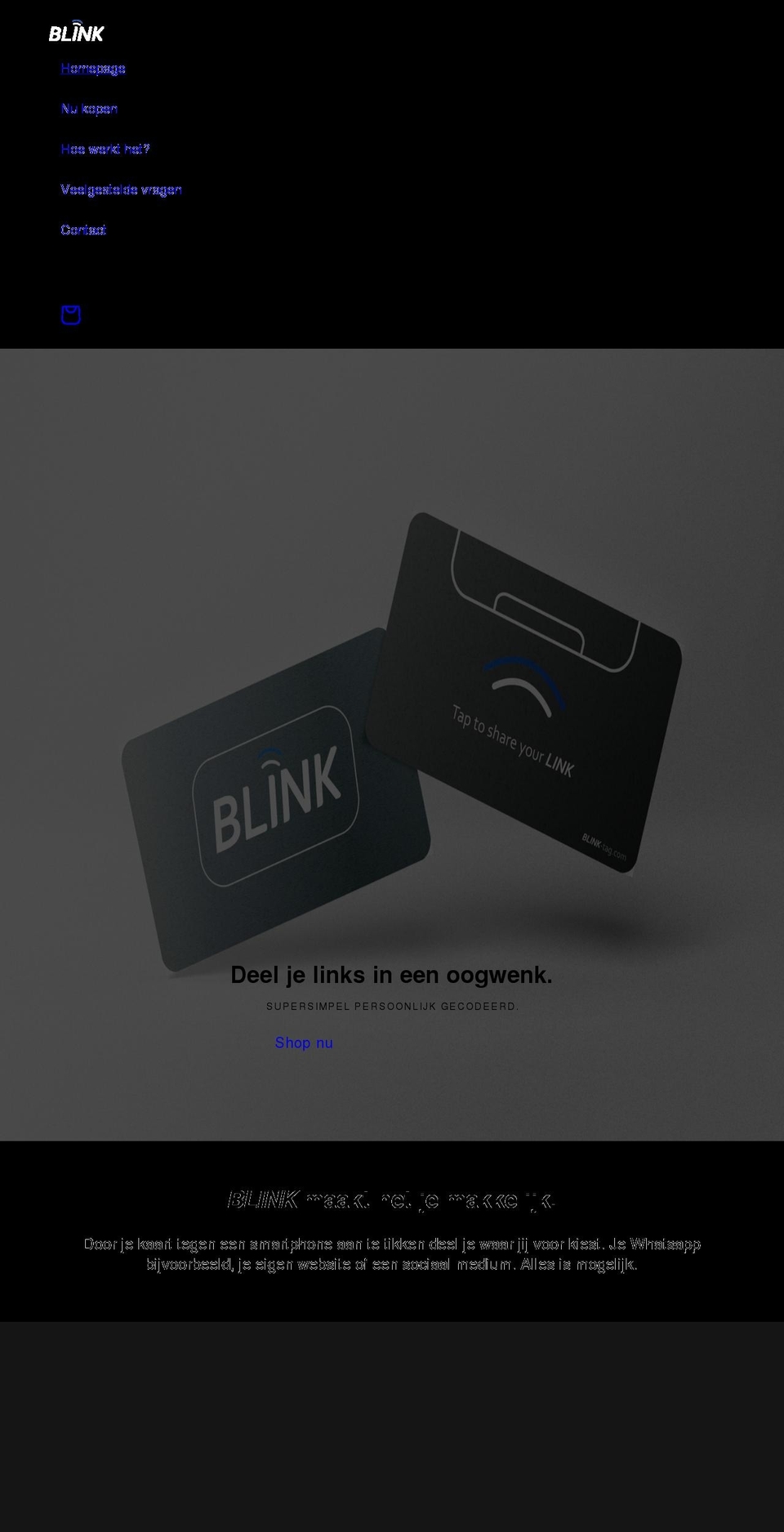 blink-tag.com shopify website screenshot