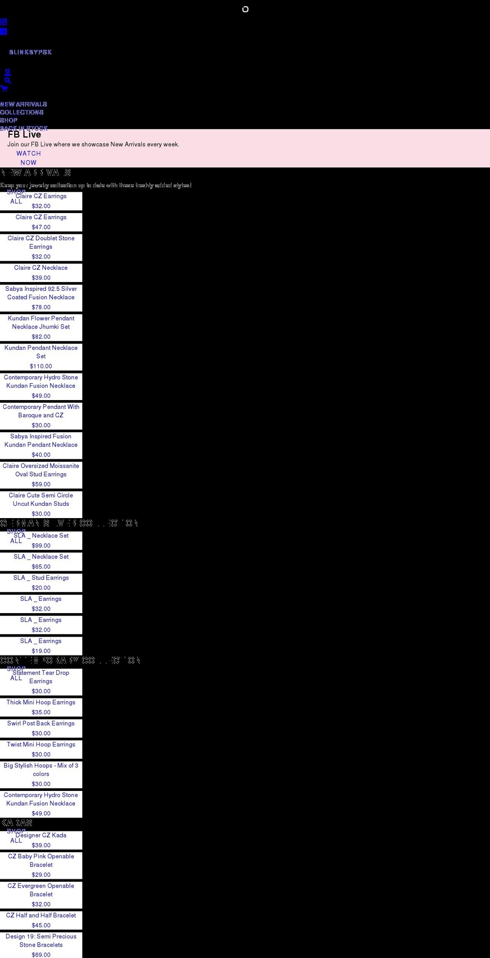 blinkbypsk.com shopify website screenshot