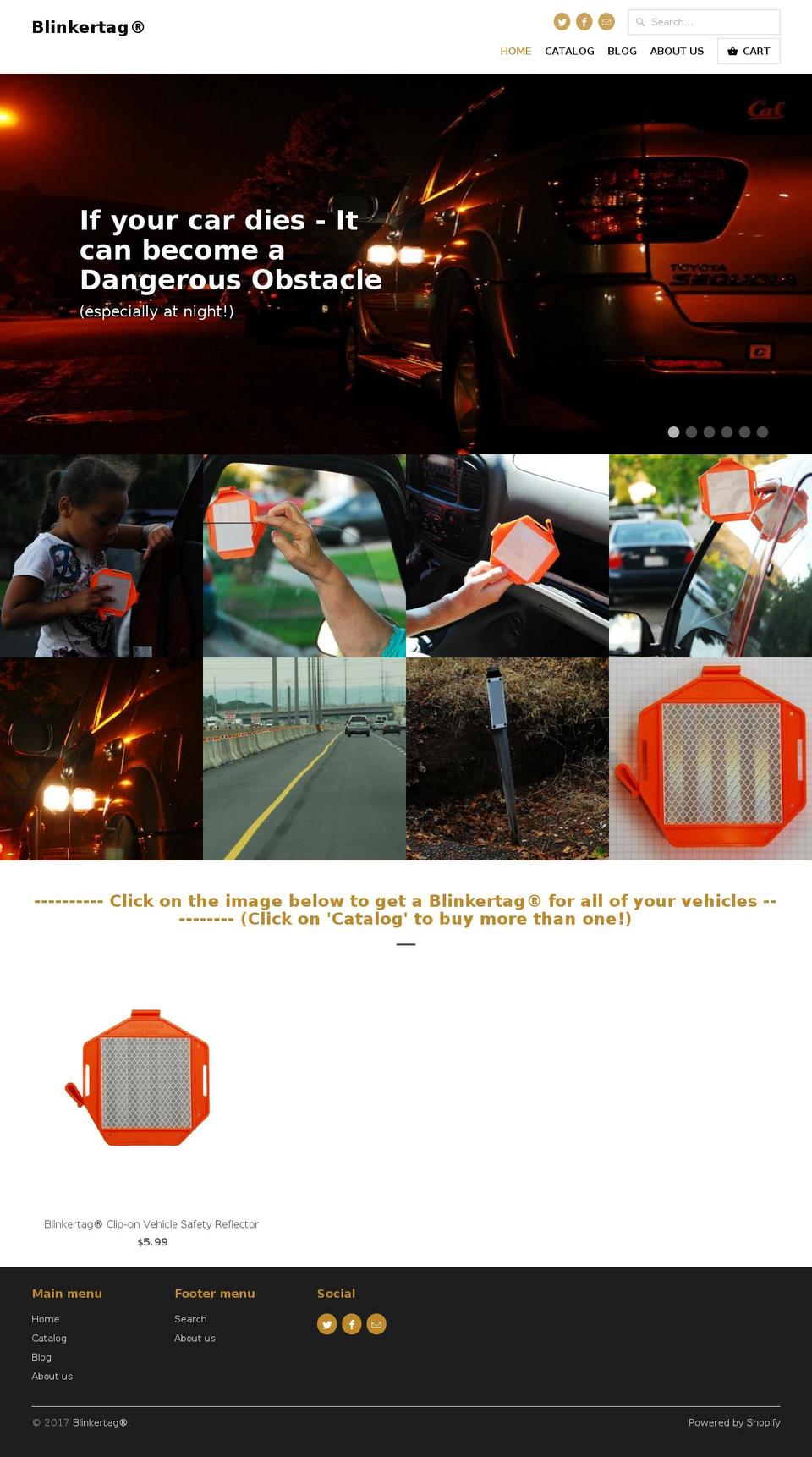 blinkertag.com shopify website screenshot