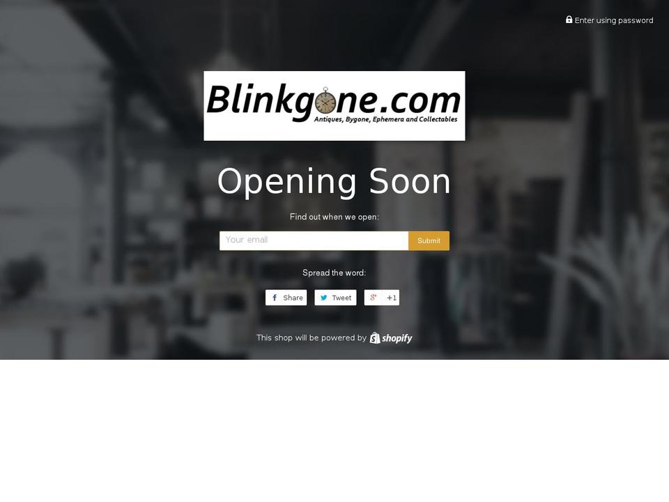 blinkgone.com shopify website screenshot