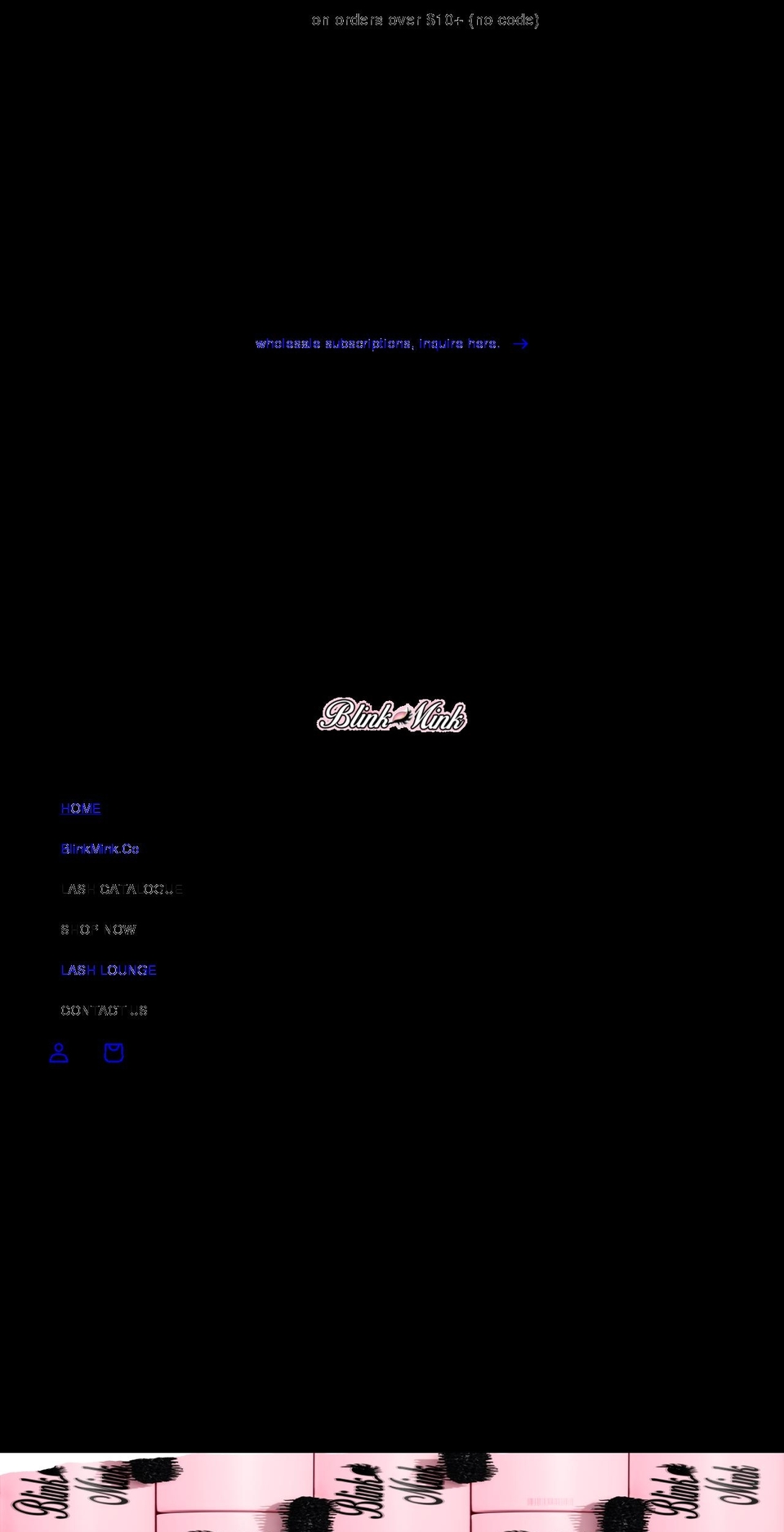 blinkminklashco.com shopify website screenshot