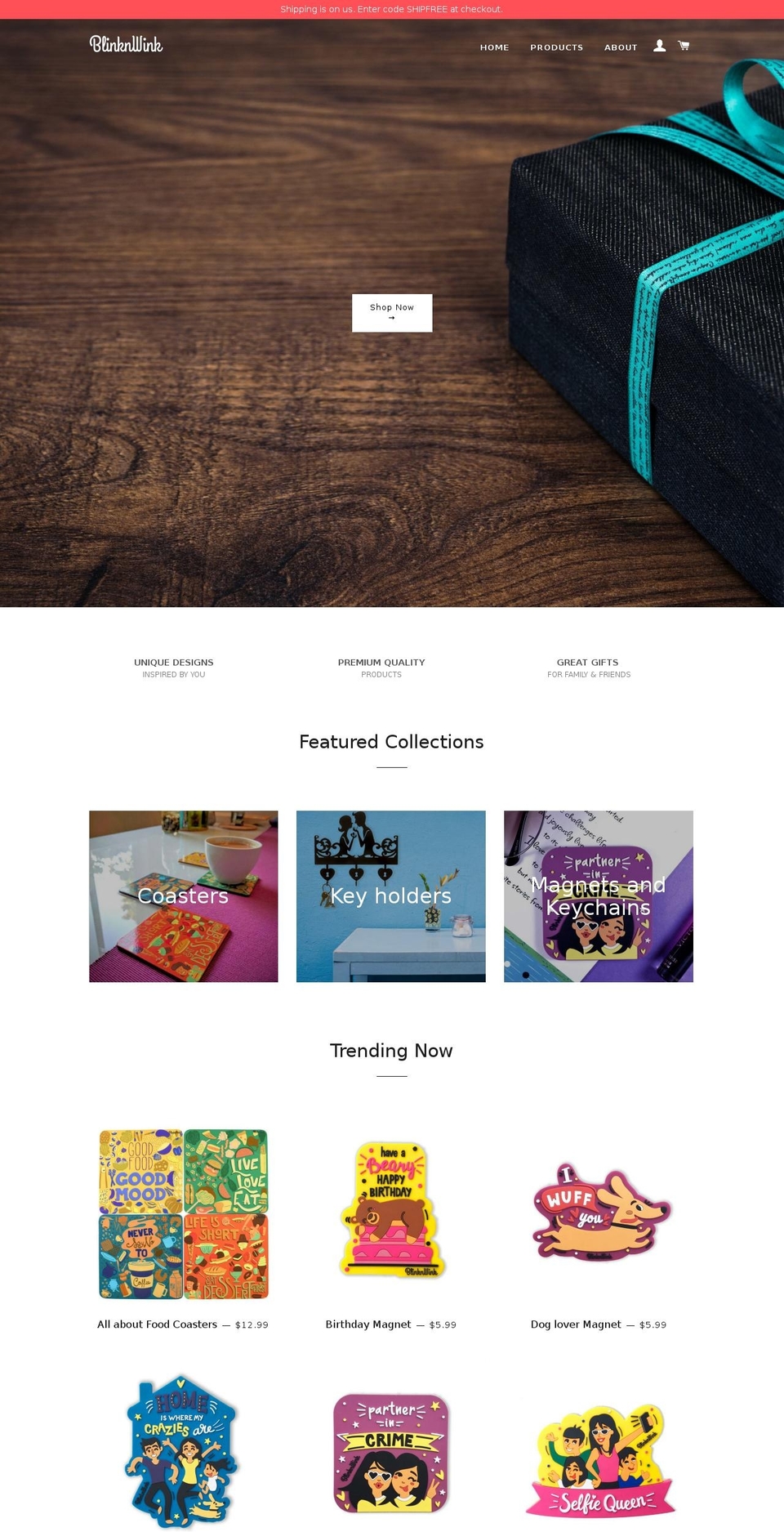 blinknwink.com shopify website screenshot