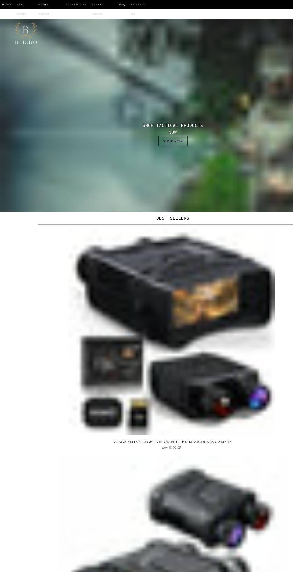 blisbo.com shopify website screenshot