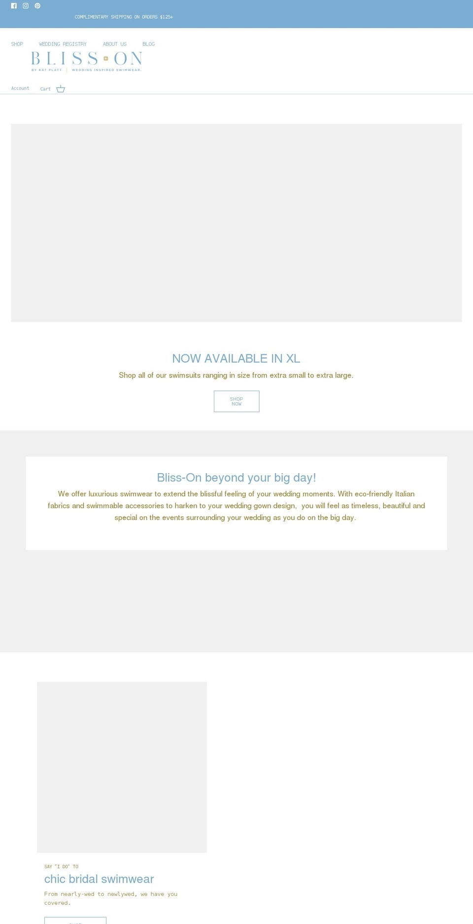 bliss-on.com shopify website screenshot