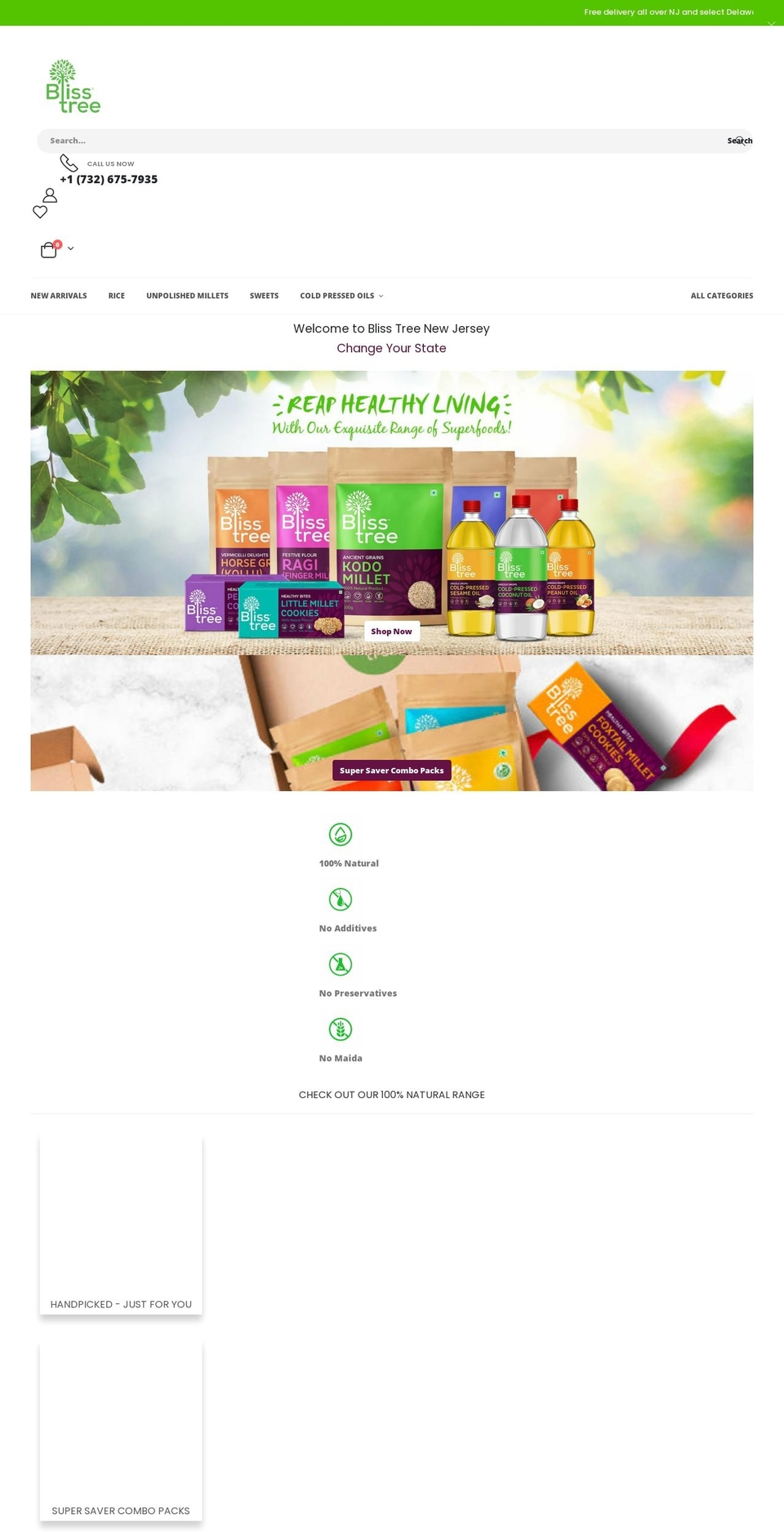 bliss-tree-nj.us shopify website screenshot