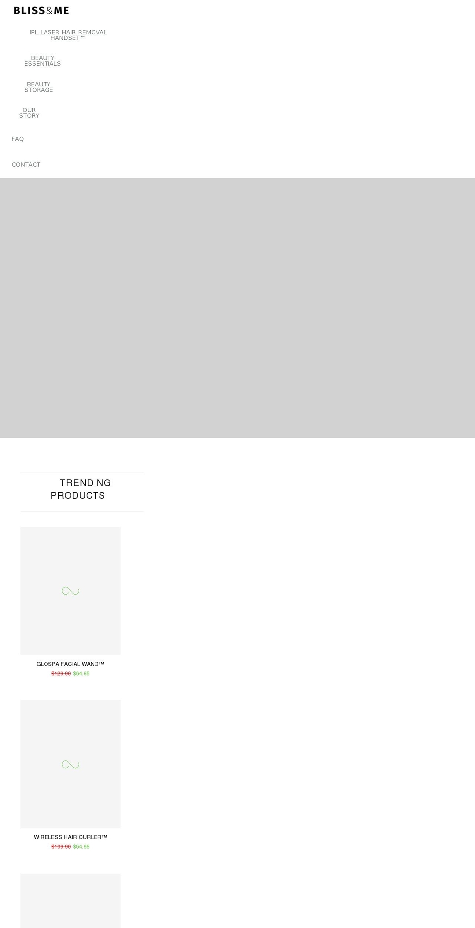 blissandme.com shopify website screenshot