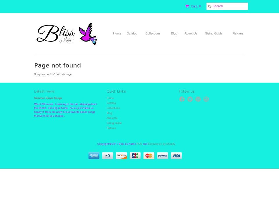 blissbabyboutique.com shopify website screenshot