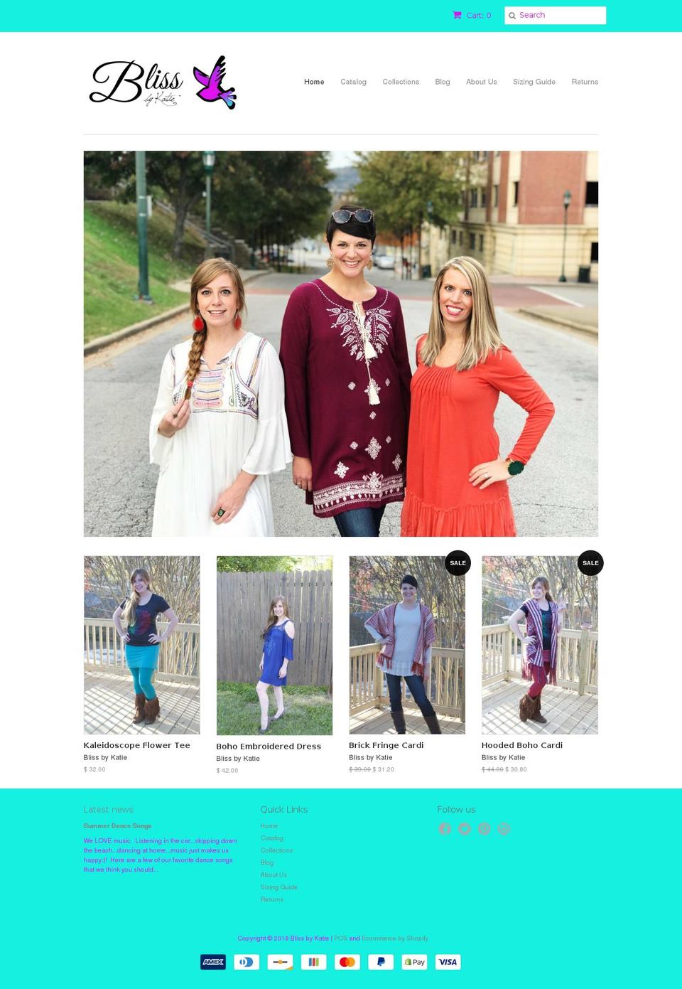 blissbykatie.com — Shopify storefront screenshot