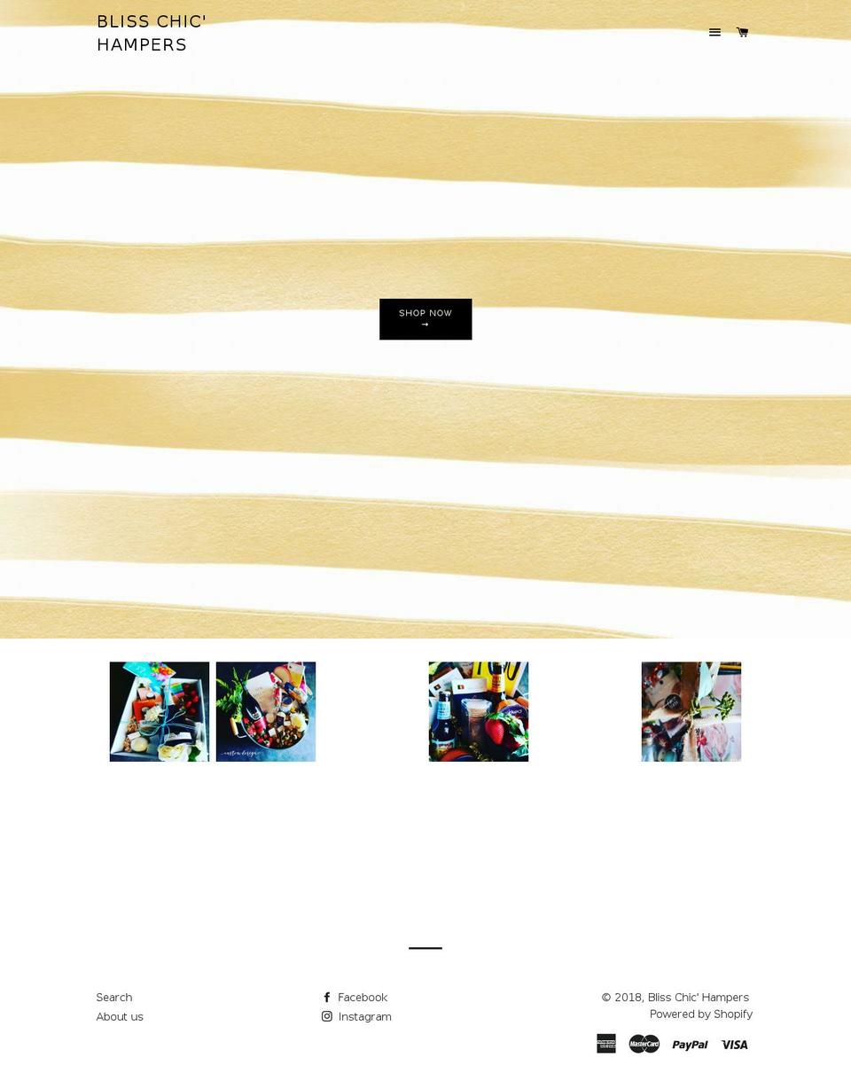 blisschichamper.com shopify website screenshot