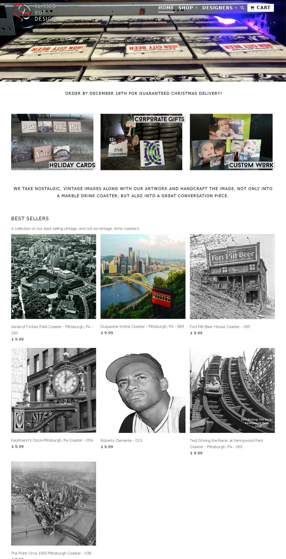 blissedoutdesign.com shopify website screenshot