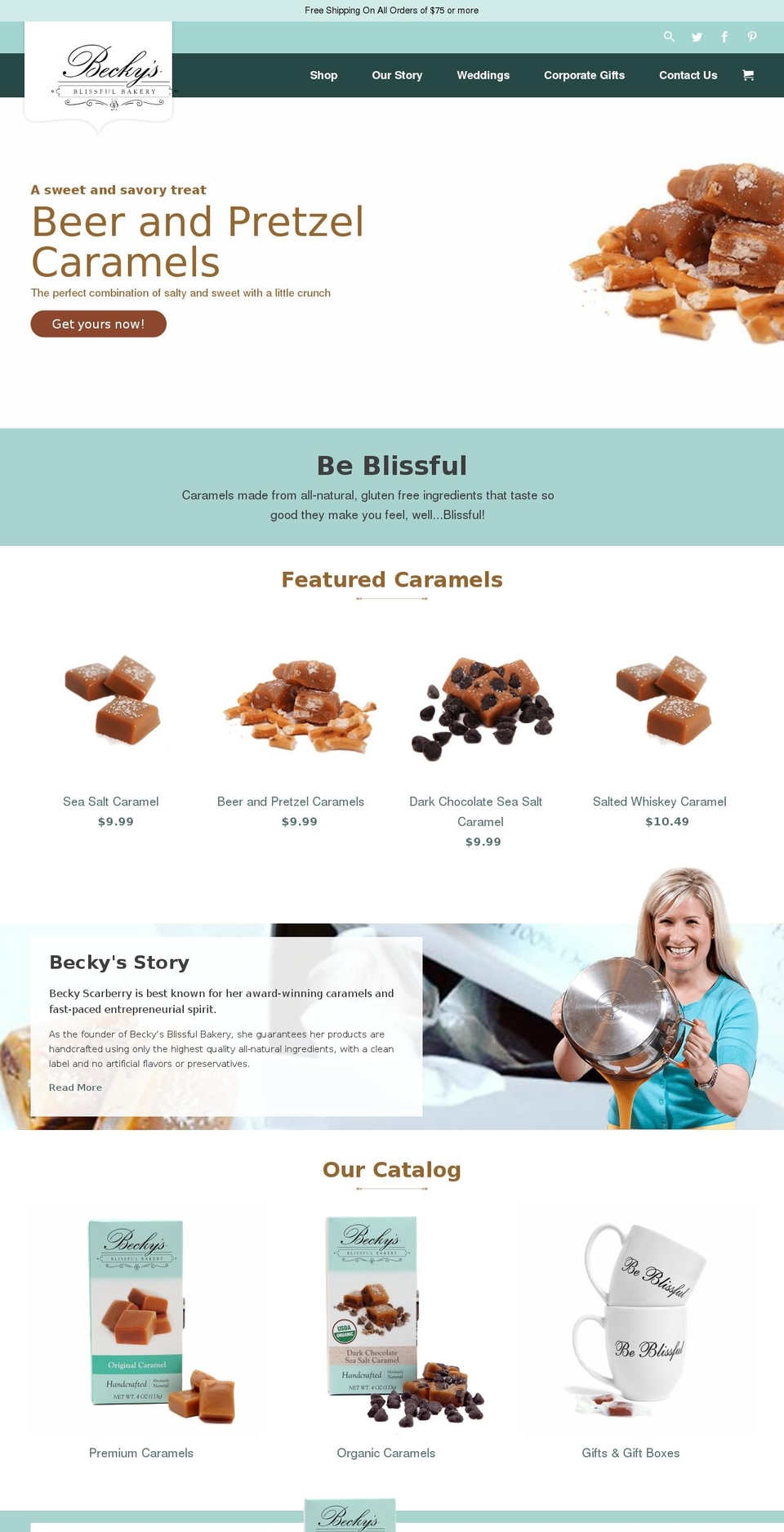 Becky's Retina Theme Shopify theme site example blissfuel.com