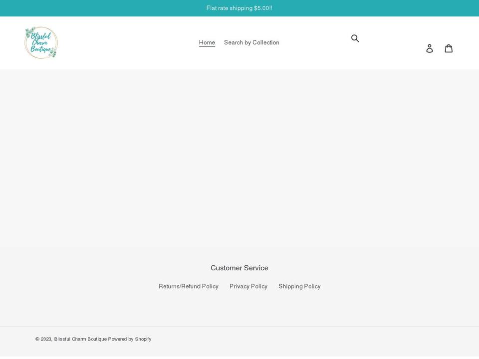 blissfulcharmboutique.com shopify website screenshot