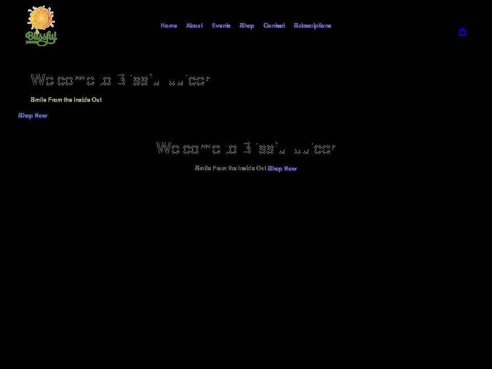 blissfuljuicer.com shopify website screenshot