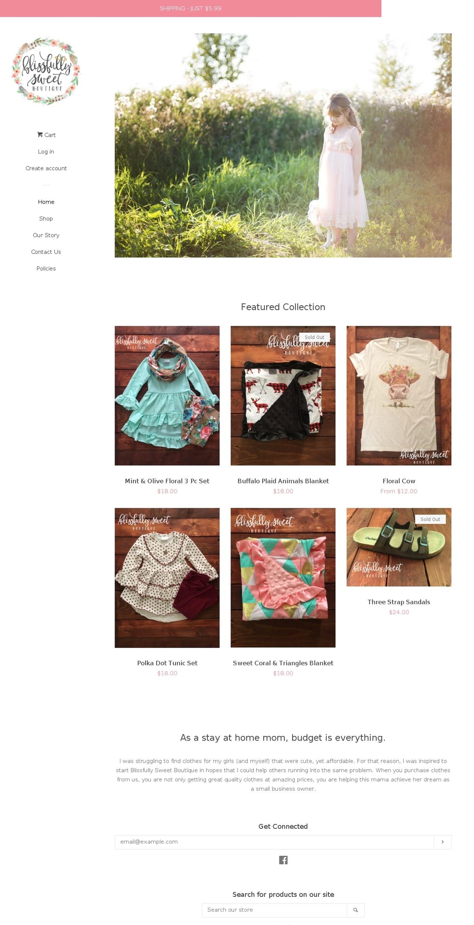 Wholesale Shopify theme site example blissfullysweetboutique.com