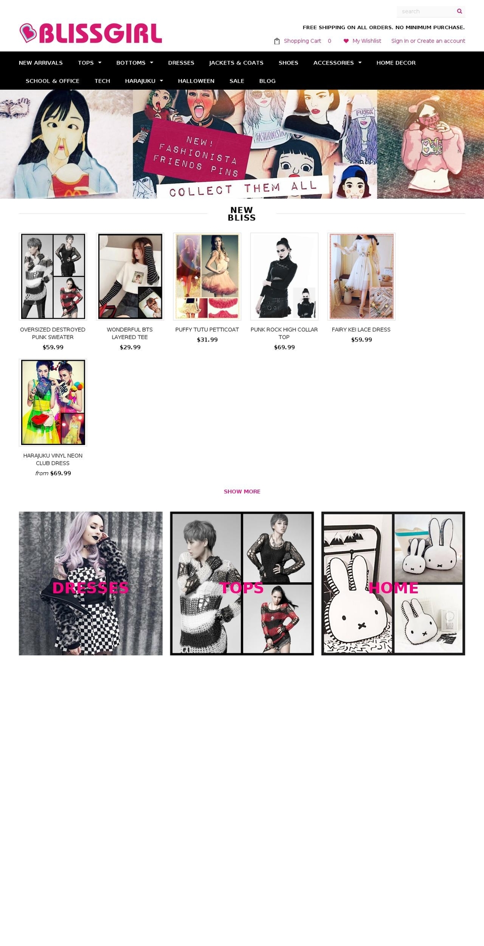 blissgirl.com shopify website screenshot