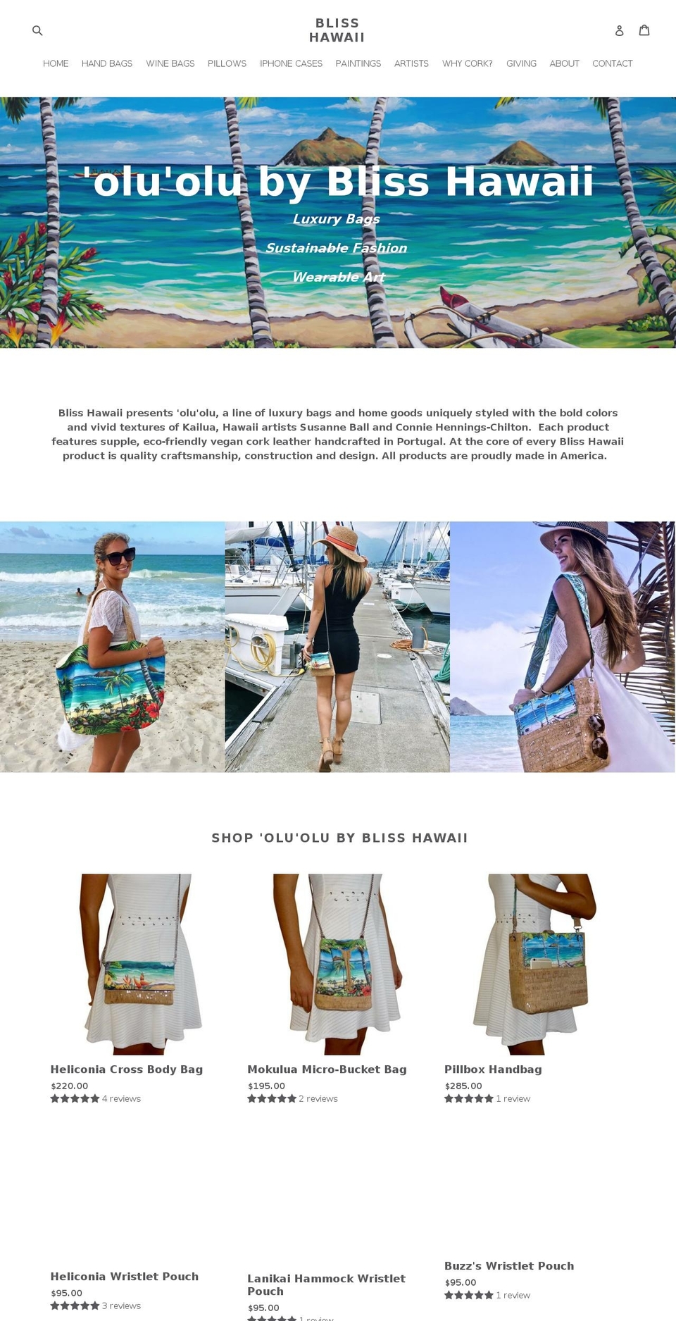 blisshawaii.com — Shopify storefront screenshot