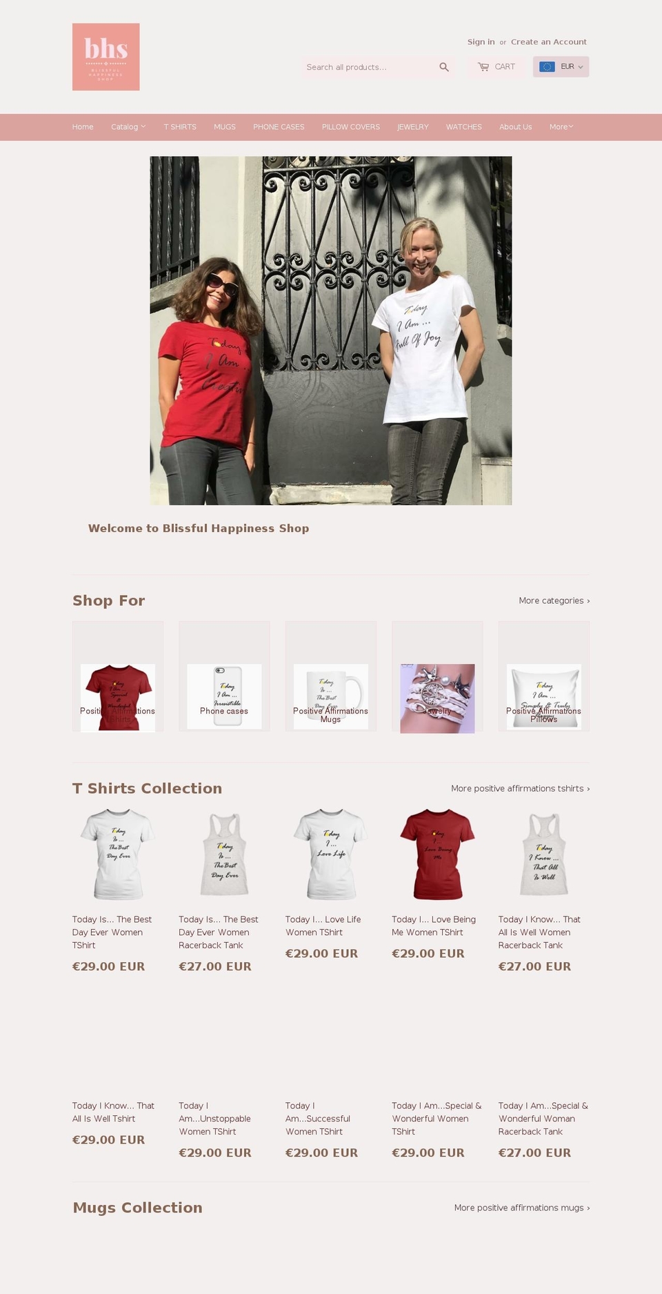 blisshshop.com — Shopify storefront screenshot