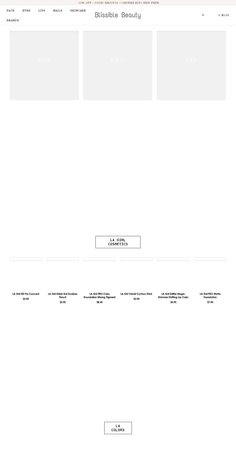 blissible.com shopify website screenshot