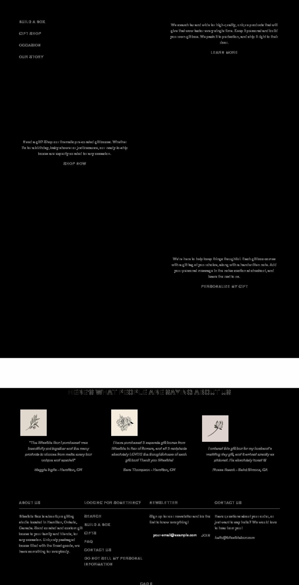 blissiblebox.com shopify website screenshot