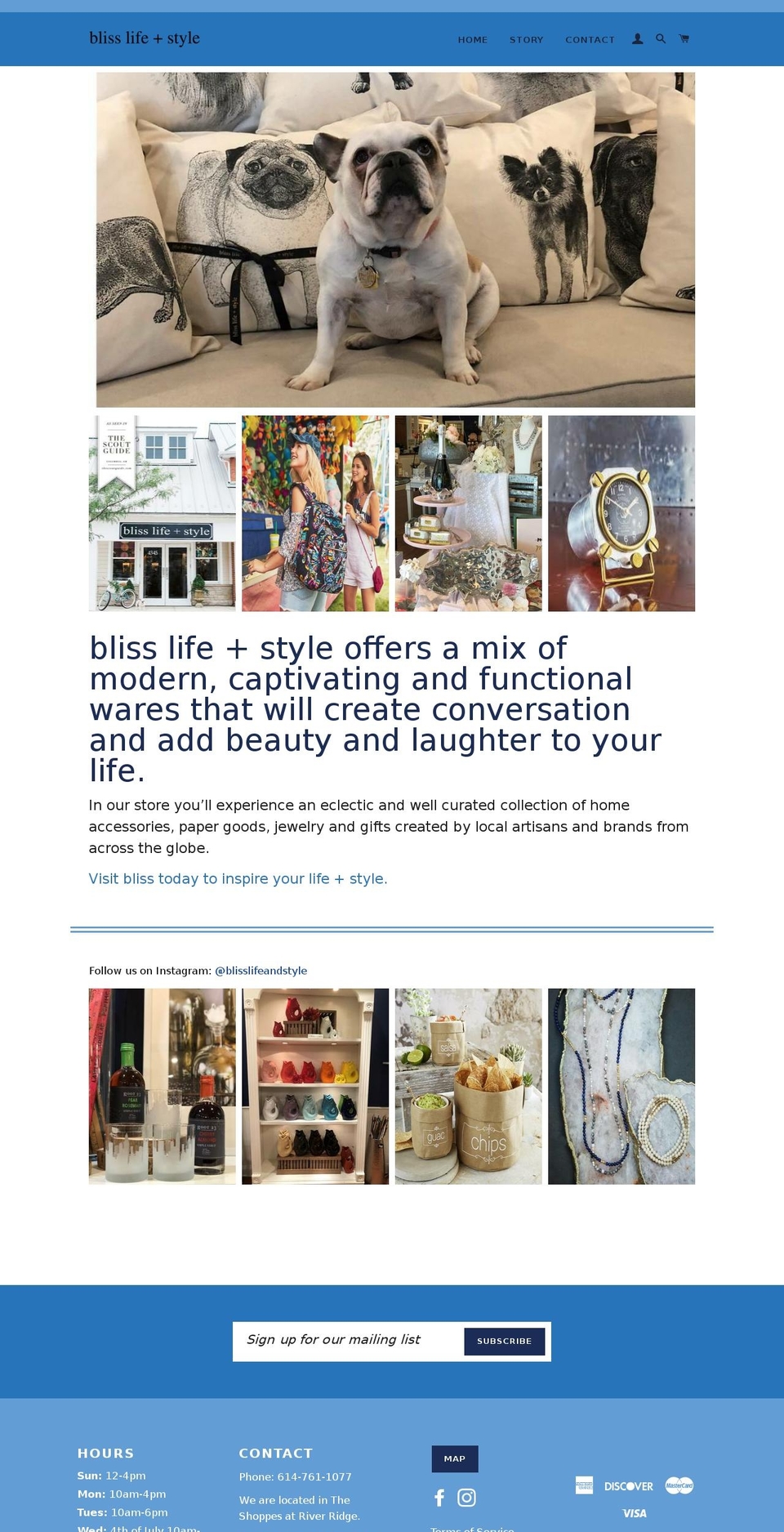 blisslifeandstyle.com — Shopify storefront screenshot
