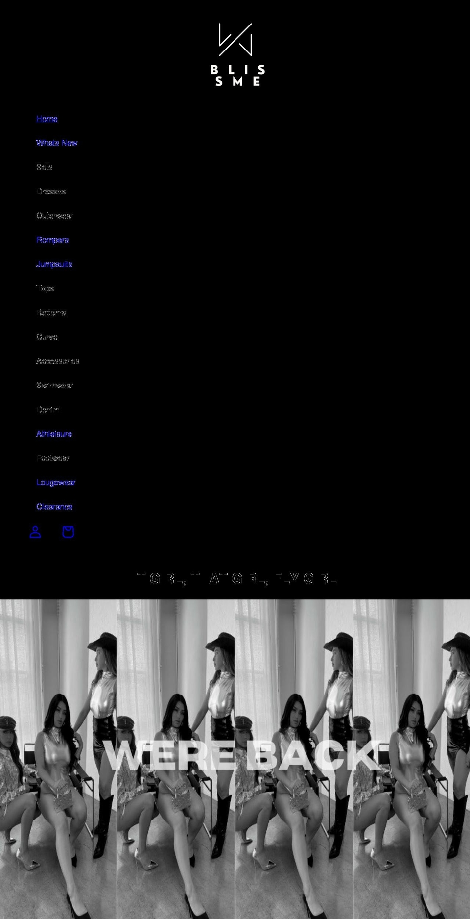 blissmeboutique.com shopify website screenshot