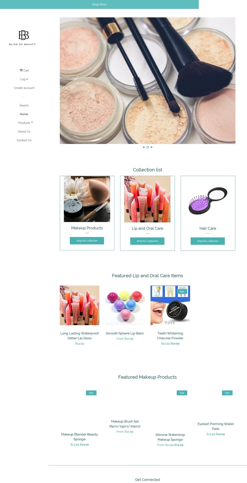 blissofbeauty.com — Shopify storefront screenshot