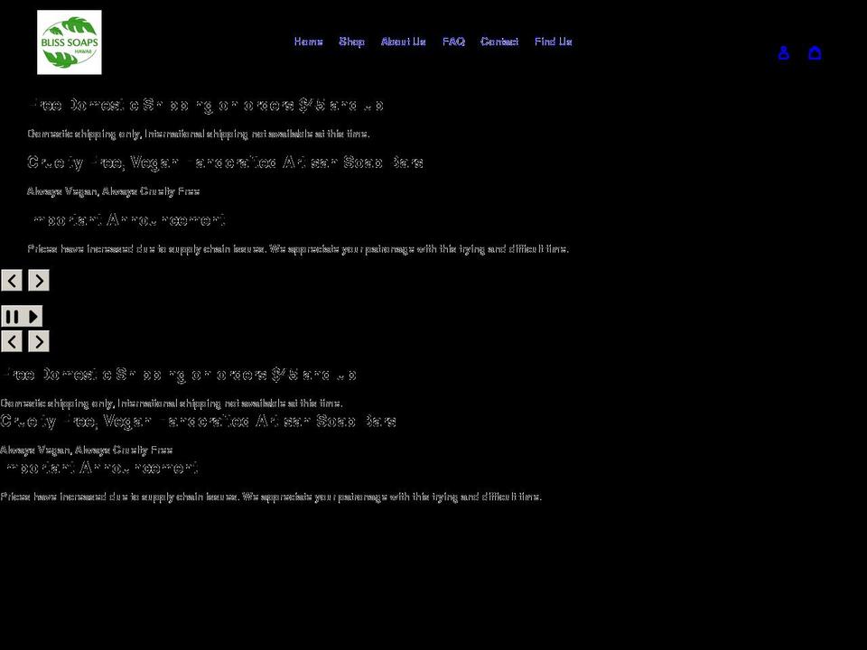 blisssoapshawaii.com shopify website screenshot