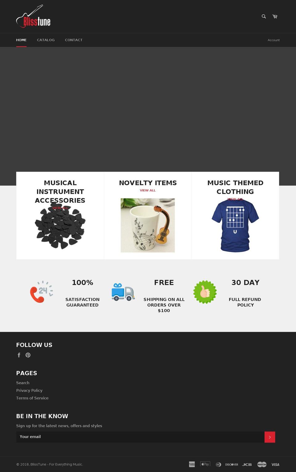 blisstune.com — Shopify storefront screenshot