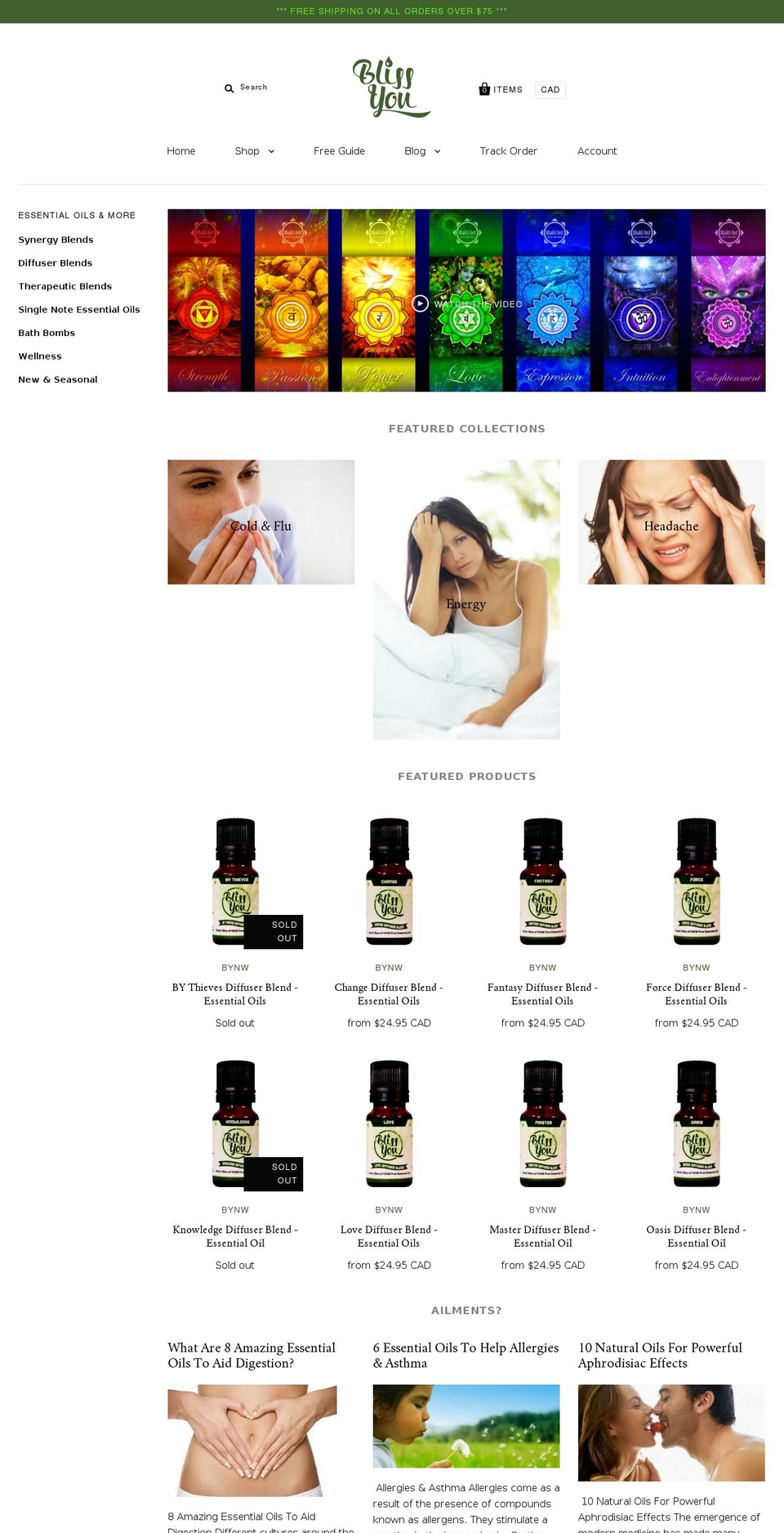 blissyou.com shopify website screenshot