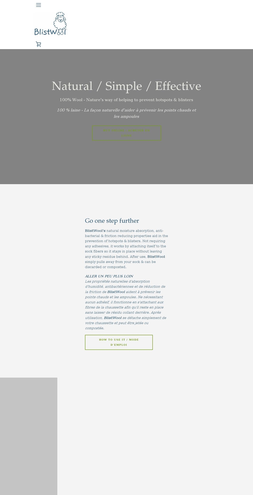blistwool.com shopify website screenshot