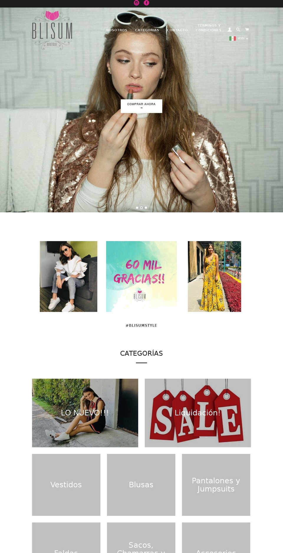 blisum.com — Shopify storefront screenshot
