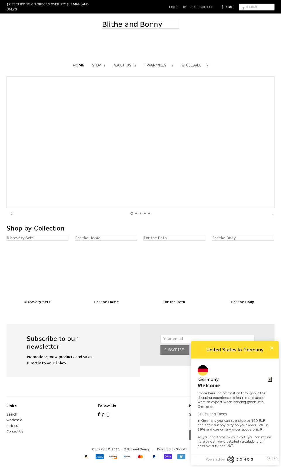 blitheandbonnypdx.com — Shopify storefront screenshot