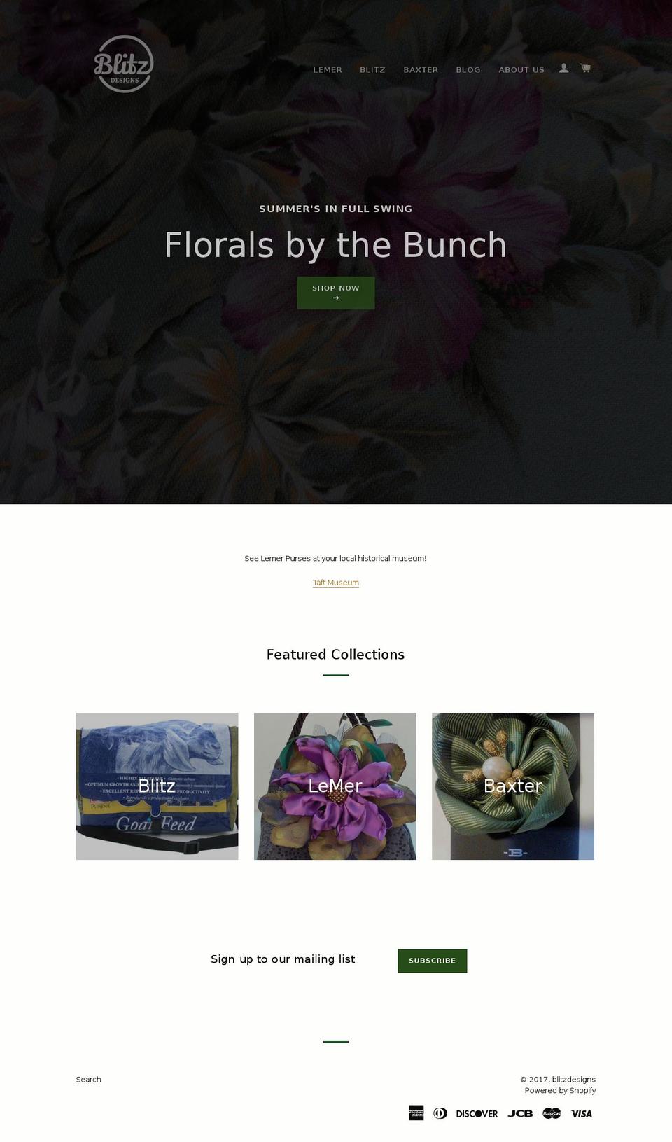 blitzdesigns.com shopify website screenshot