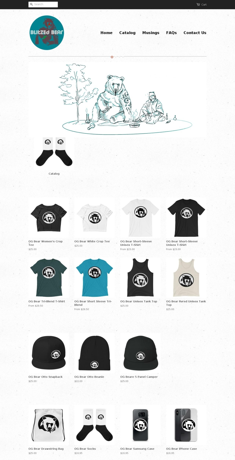blitzedbear.com — Shopify storefront screenshot