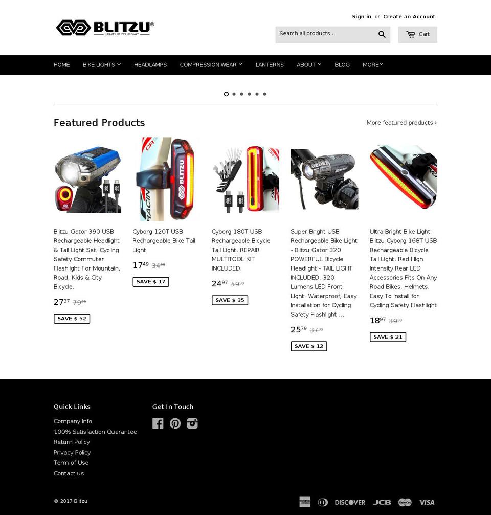 Pursuit Shopify theme site example blitzugear.com